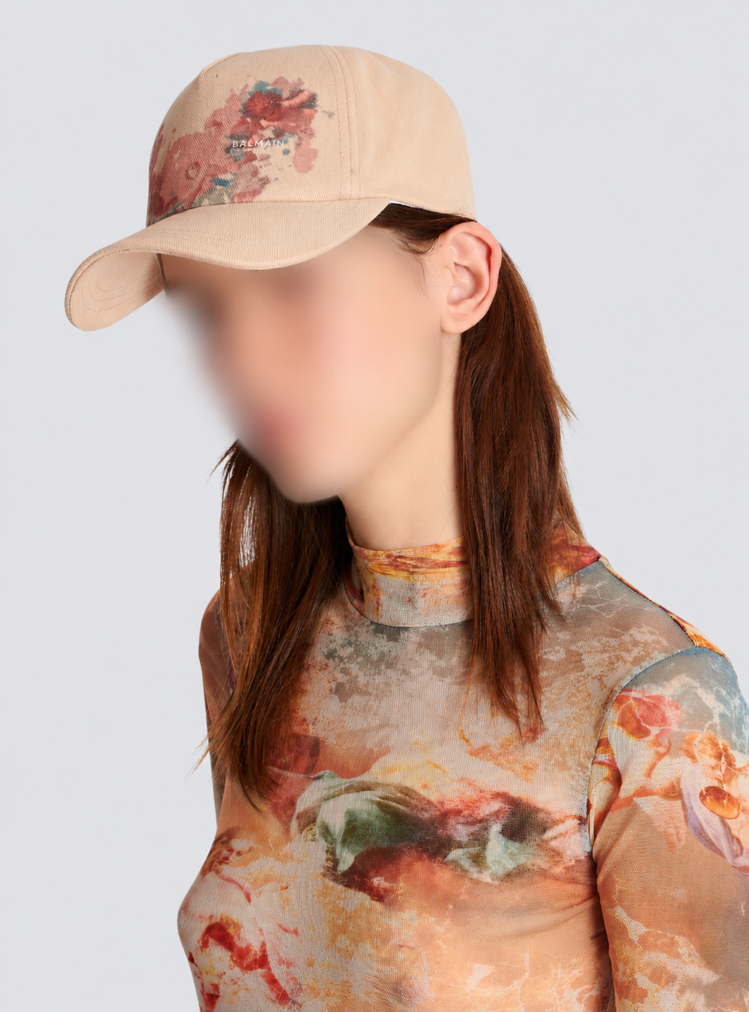 Casquette en coton imprimé sky - Multicolore