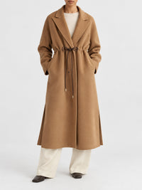 Wool drawstring coat - Beige