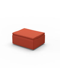 Pouf rectangulaire Aldo - Brique