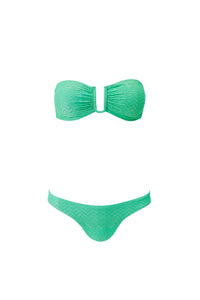 Zigzag Green Haut de bikini - Zigzag Green
