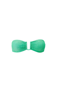 Prague bandeau bikini top - Zigzag Green