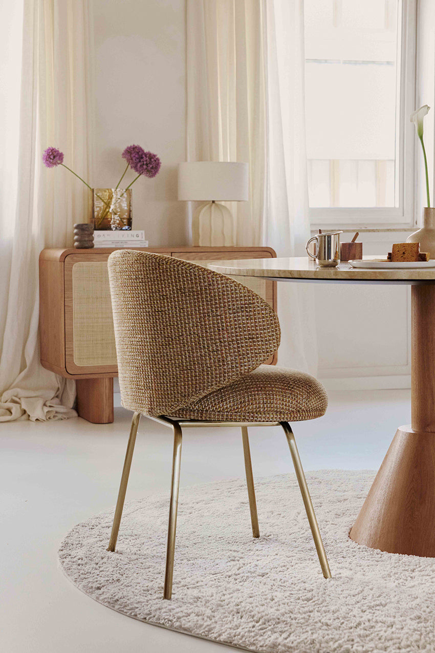 Chaise Savio - Tweed Jaune Miami