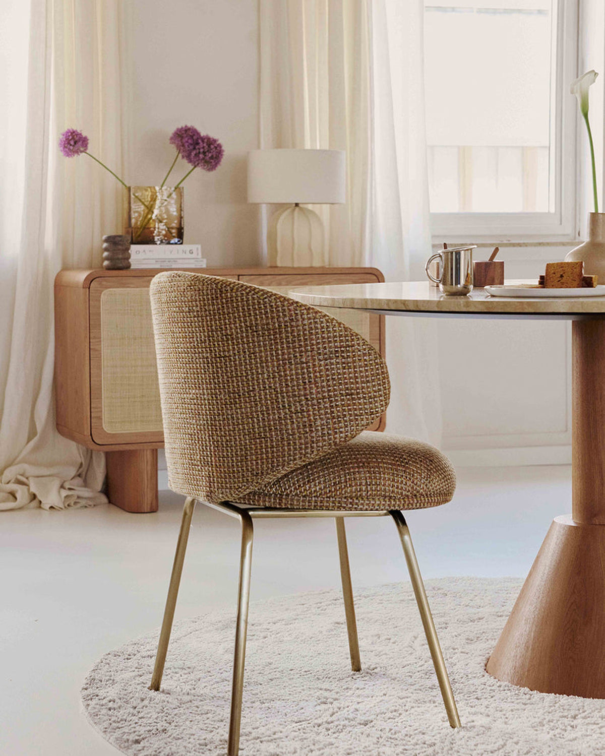 Chaise Savio - Tweed Jaune Miami