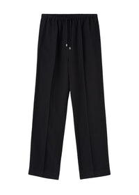 Pantalon à cordon de serrage pressé - Black
