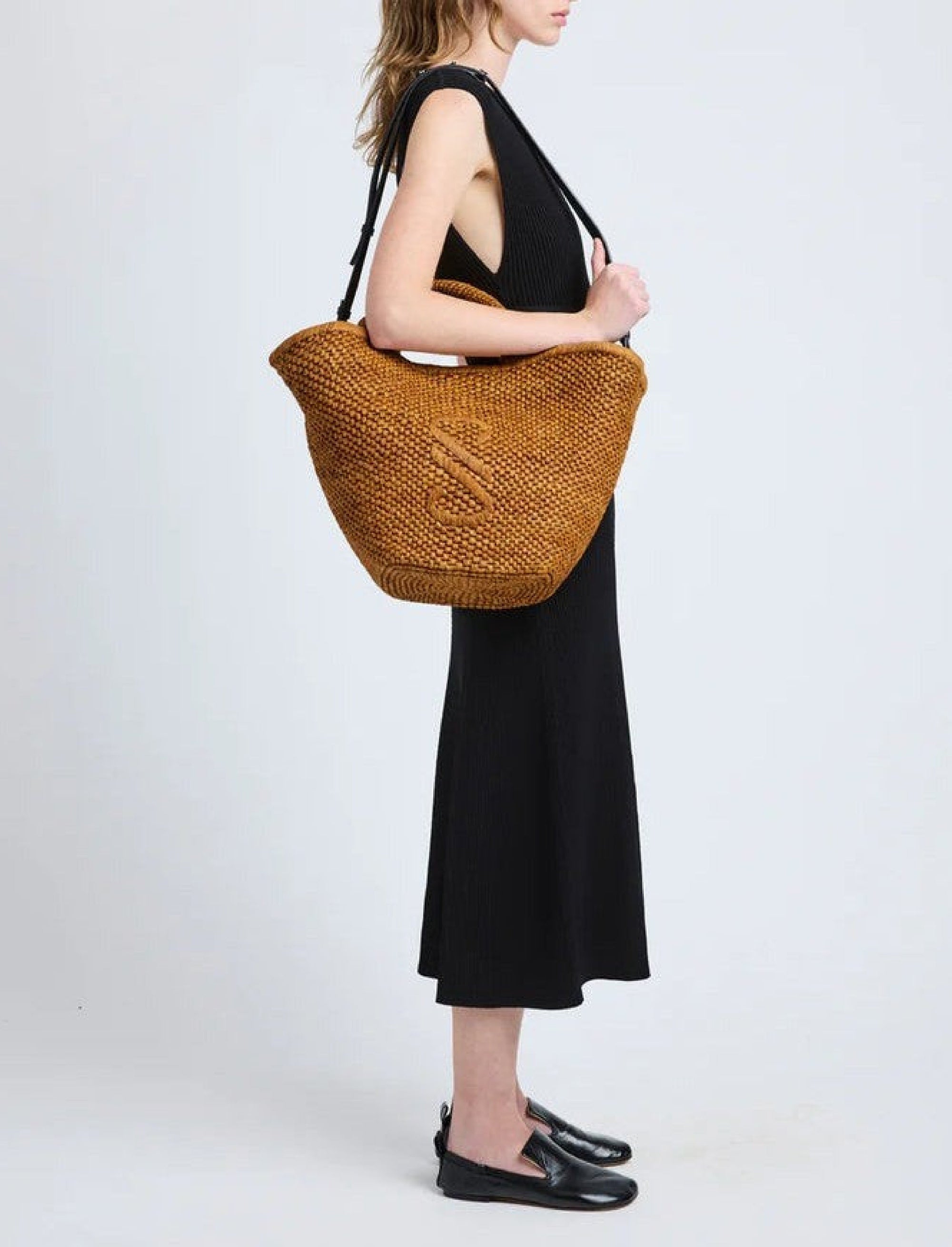 Grand panier Chelsea en raphia - Honey