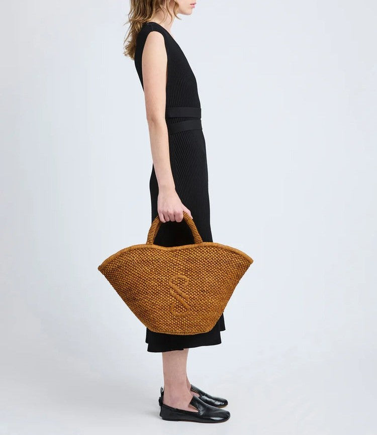 Grand panier Chelsea en raphia - Honey