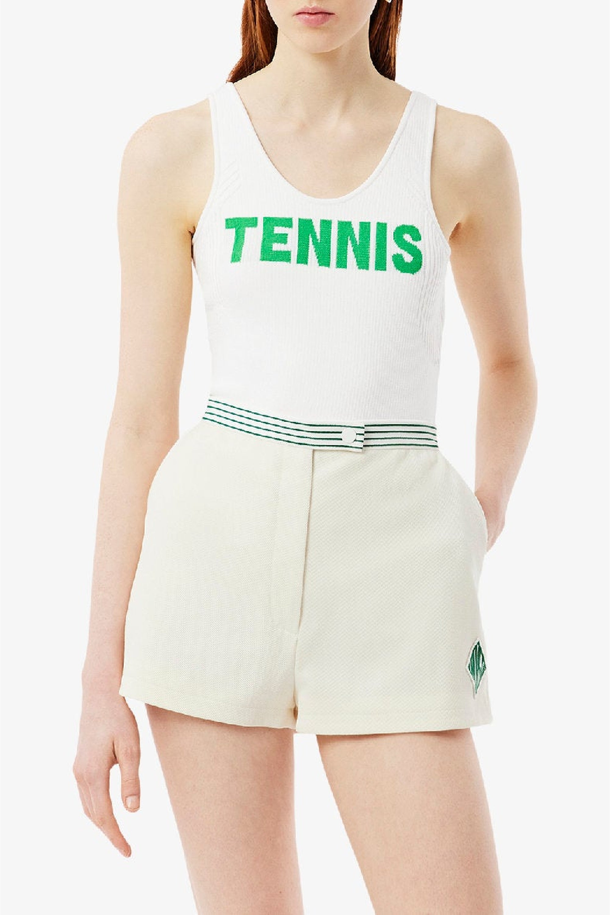 Débardeur Tennis en maille - Blanc & Calathea