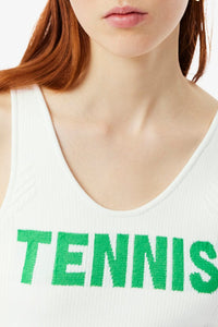 Débardeur Tennis en maille - Blanc & Calathea