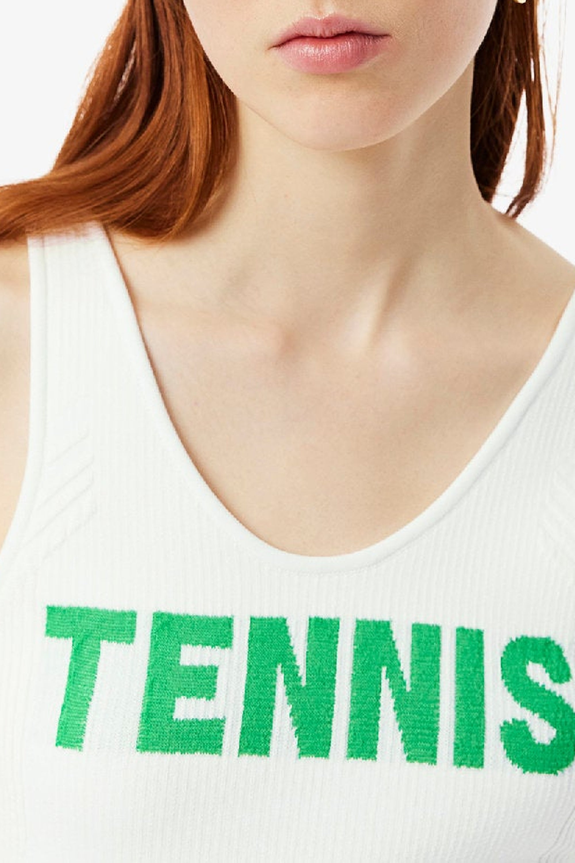 Débardeur Tennis en maille - Blanc & Calathea