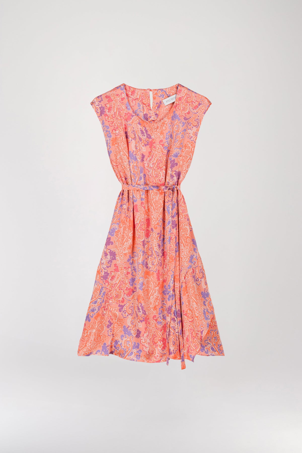 Robe sans manches avec bas - Abricot