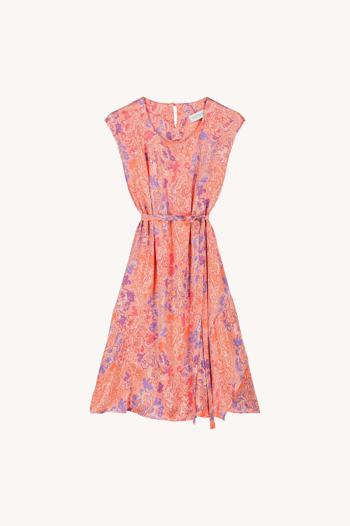 Robe sans manches avec bas - Abricot