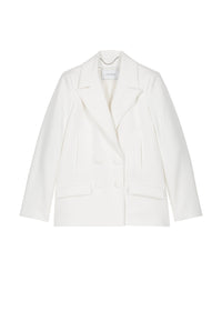 Double-breasted jacket with buttons - Off-white