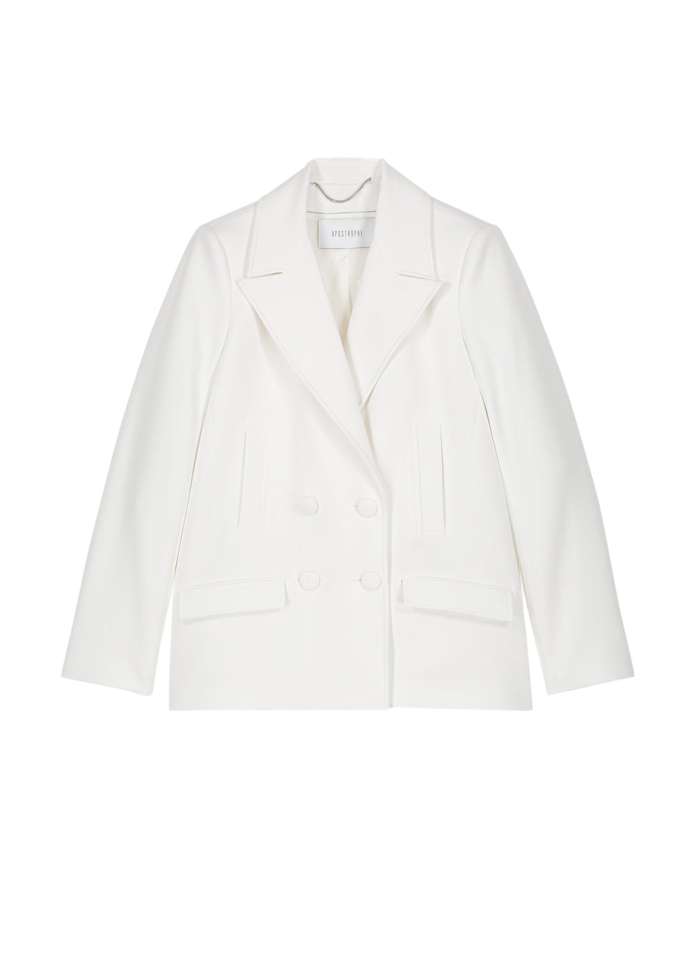 Double-breasted jacket with buttons - Off-white