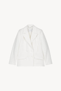Veste croisee large 4 boutons - Blanc Cassé