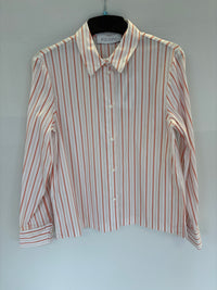 Chemise droite a rayure - Orange Moyen
