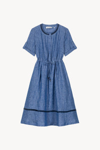 Robe cintree taille - Bleu Denim