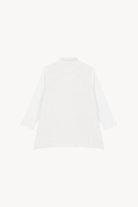 Chemise droite brode - Blanc Optique