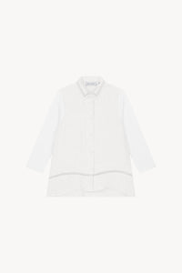 Chemise droite brode - Blanc Optique