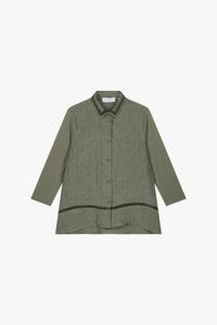 Chemise droite brode - Vert Pale