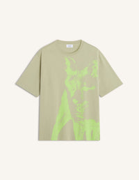 Fox Cub Oversize Tee-Shirt - Dusty Green
