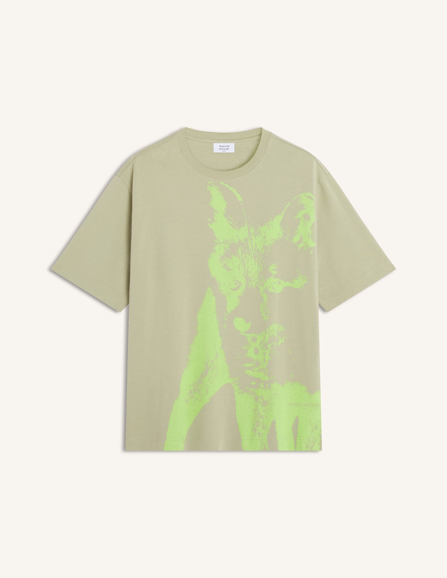 Fox Cub Oversize Tee-Shirt - Dusty Green
