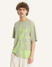 Fox Cub Oversize Tee-Shirt - Dusty Green