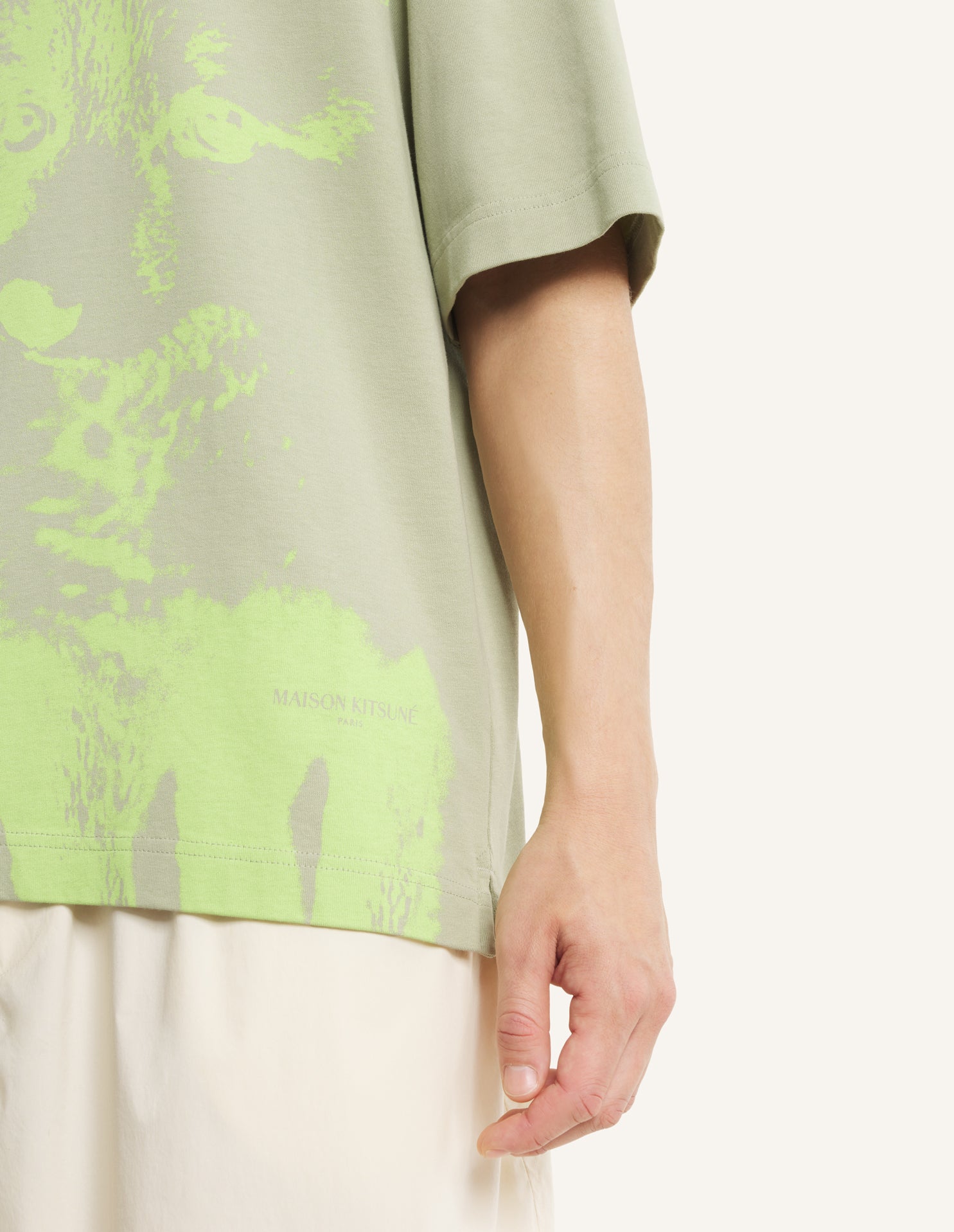 Fox Cub Oversize Tee-Shirt - Dusty Green