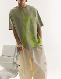 T-shirt oversize Fox Cub - Dusty Green