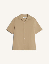 Seersucker Resort Shirt - Roasted Almond