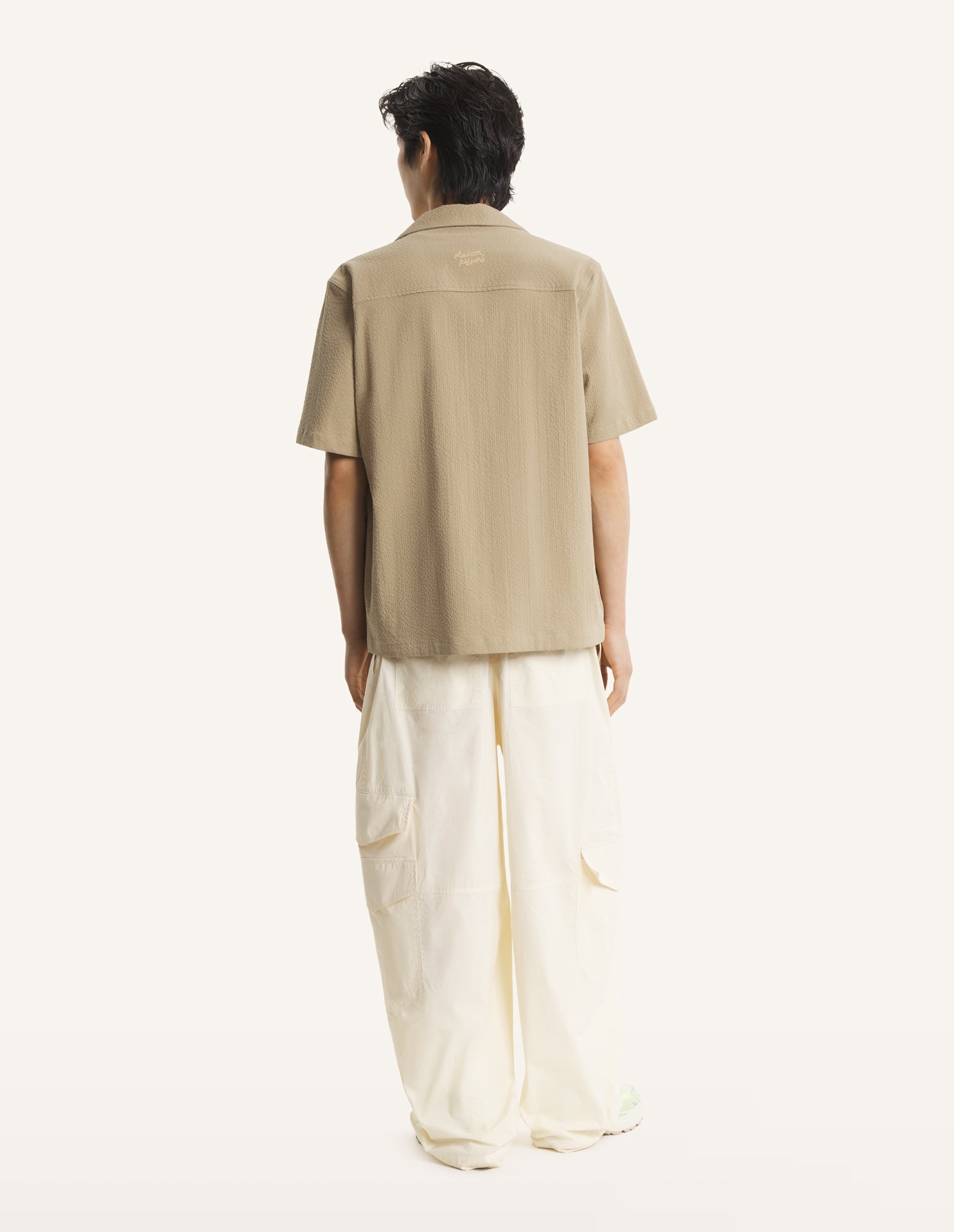 Seersucker Resort Shirt - Roasted Almond