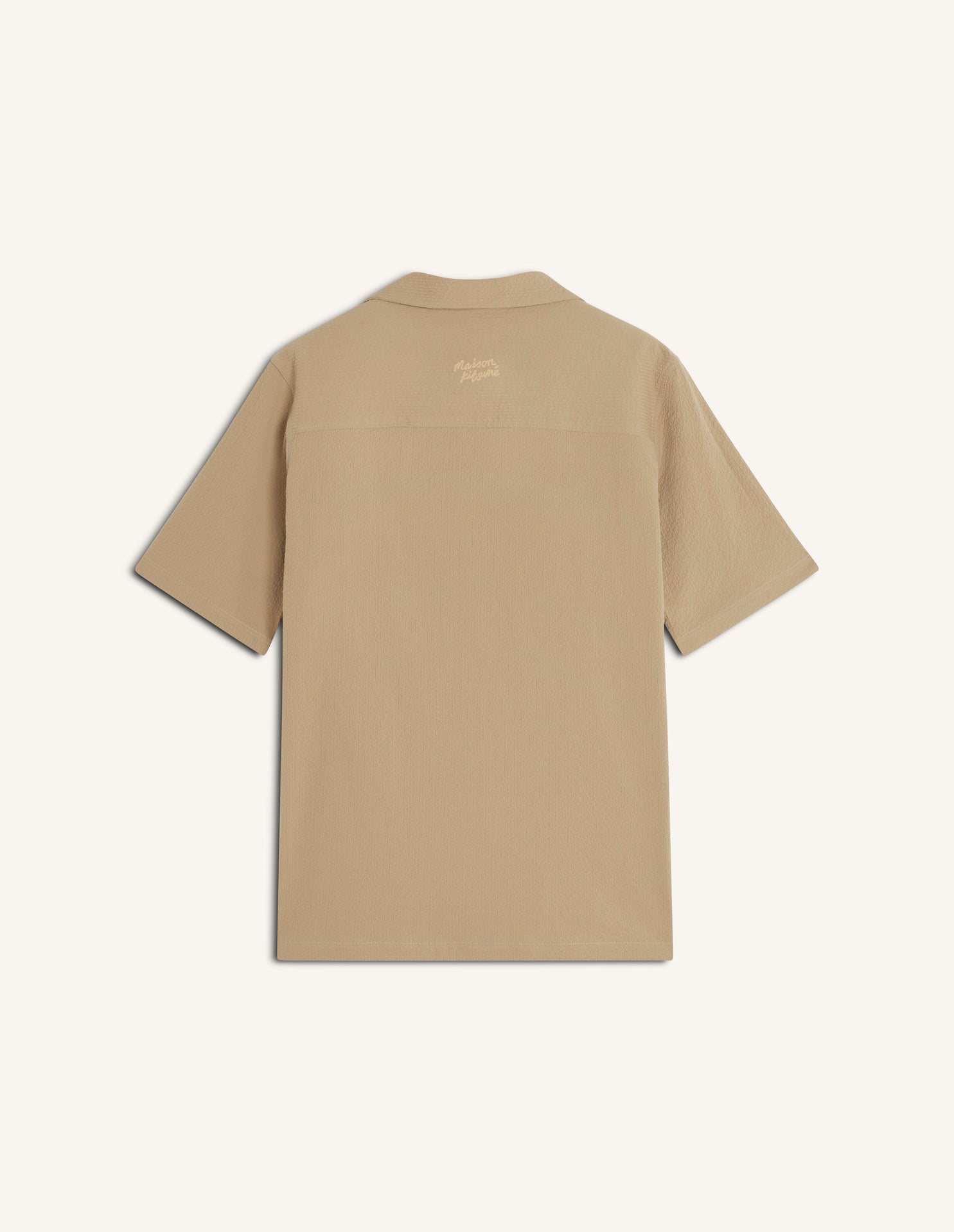 Seersucker Resort Shirt - Roasted Almond