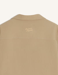 Seersucker Resort Shirt - Roasted Almond