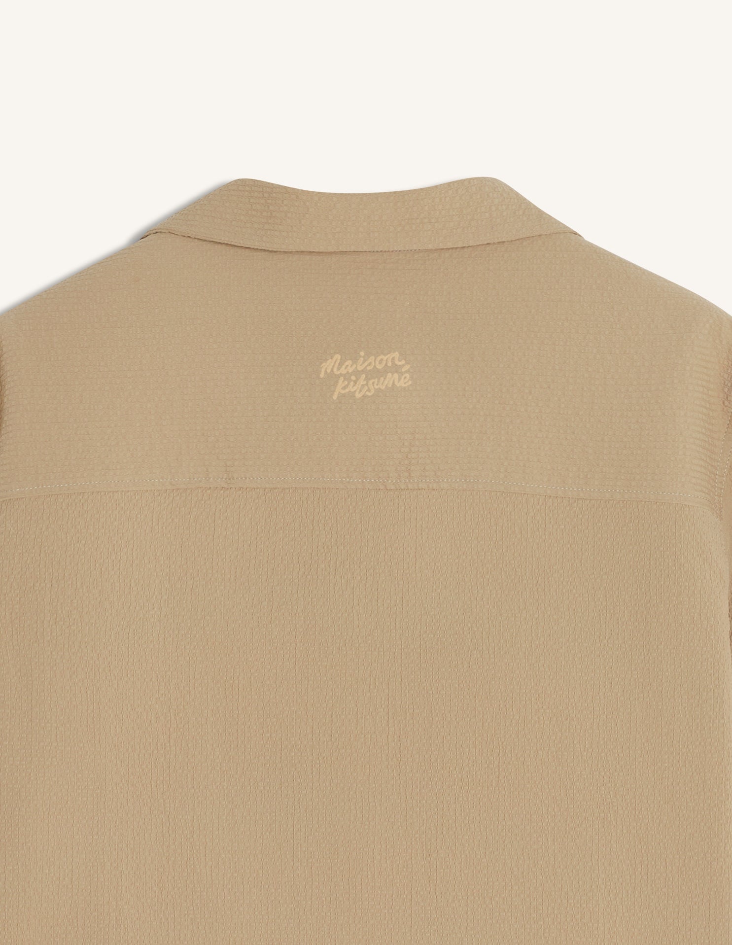 Seersucker Resort Shirt - Roasted Almond