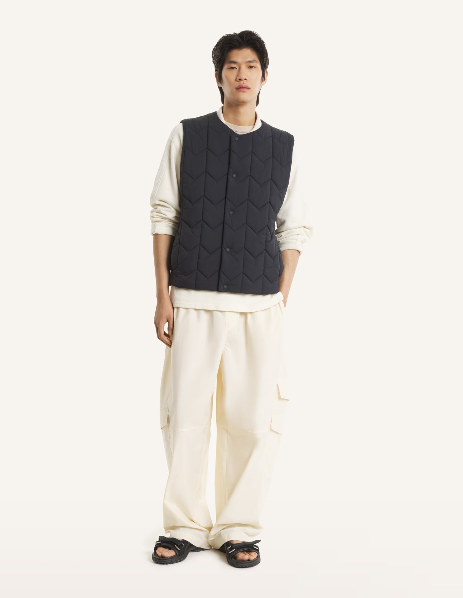 Quilted Vest - Black