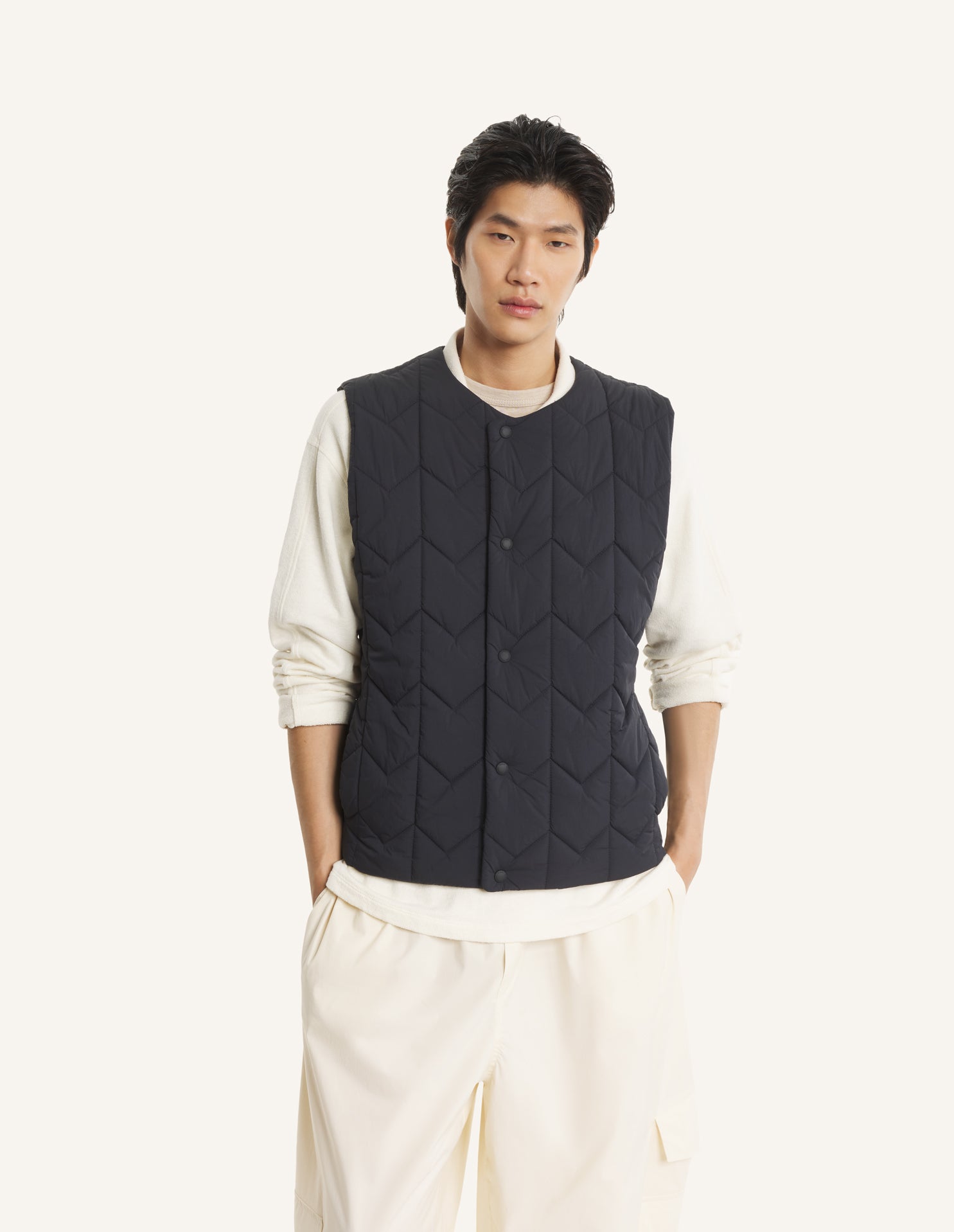 Quilted Vest - Black