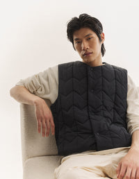Quilted Vest - Black