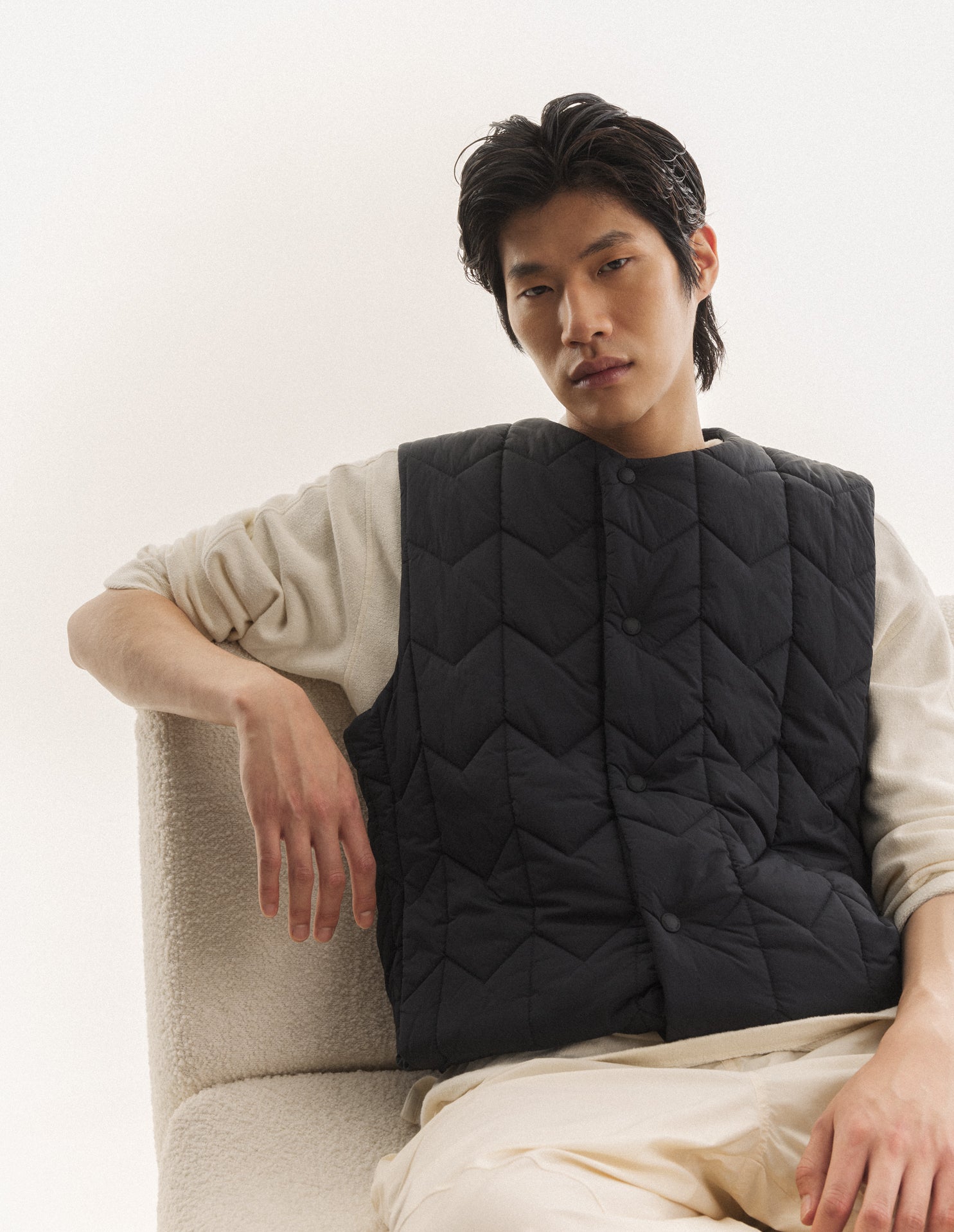 Quilted Vest - Black