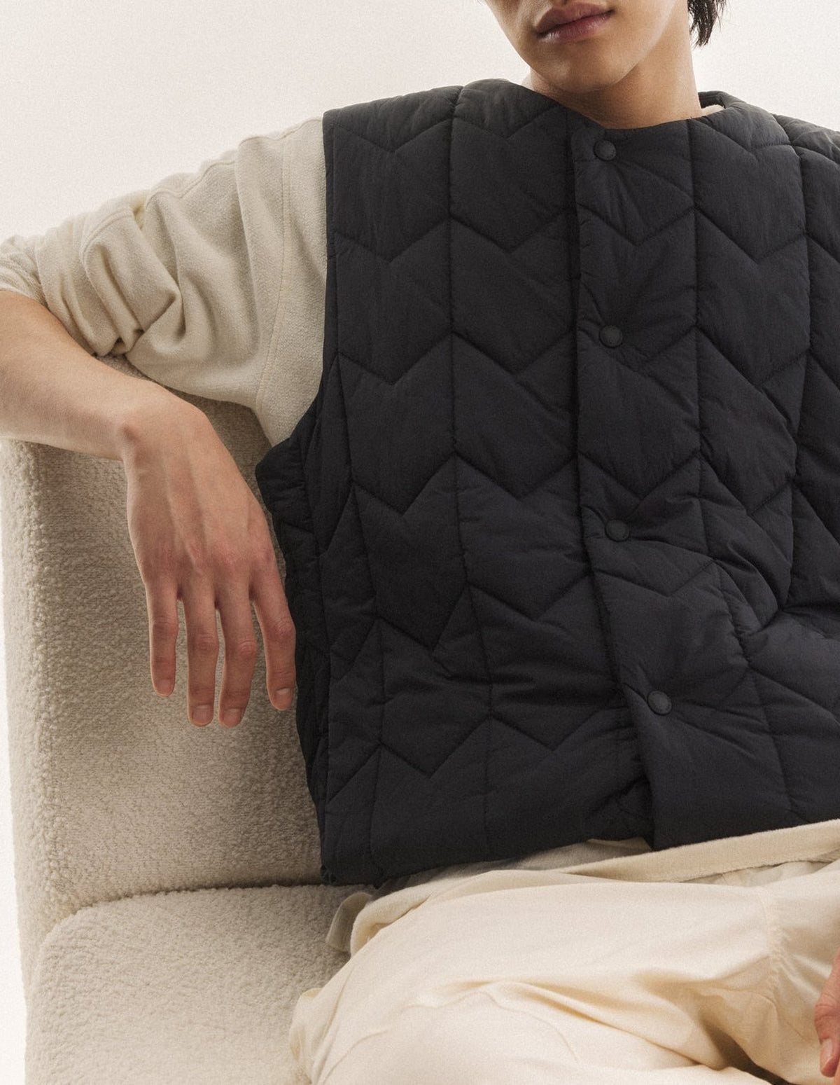 Gilet sans manches matelassé - Black