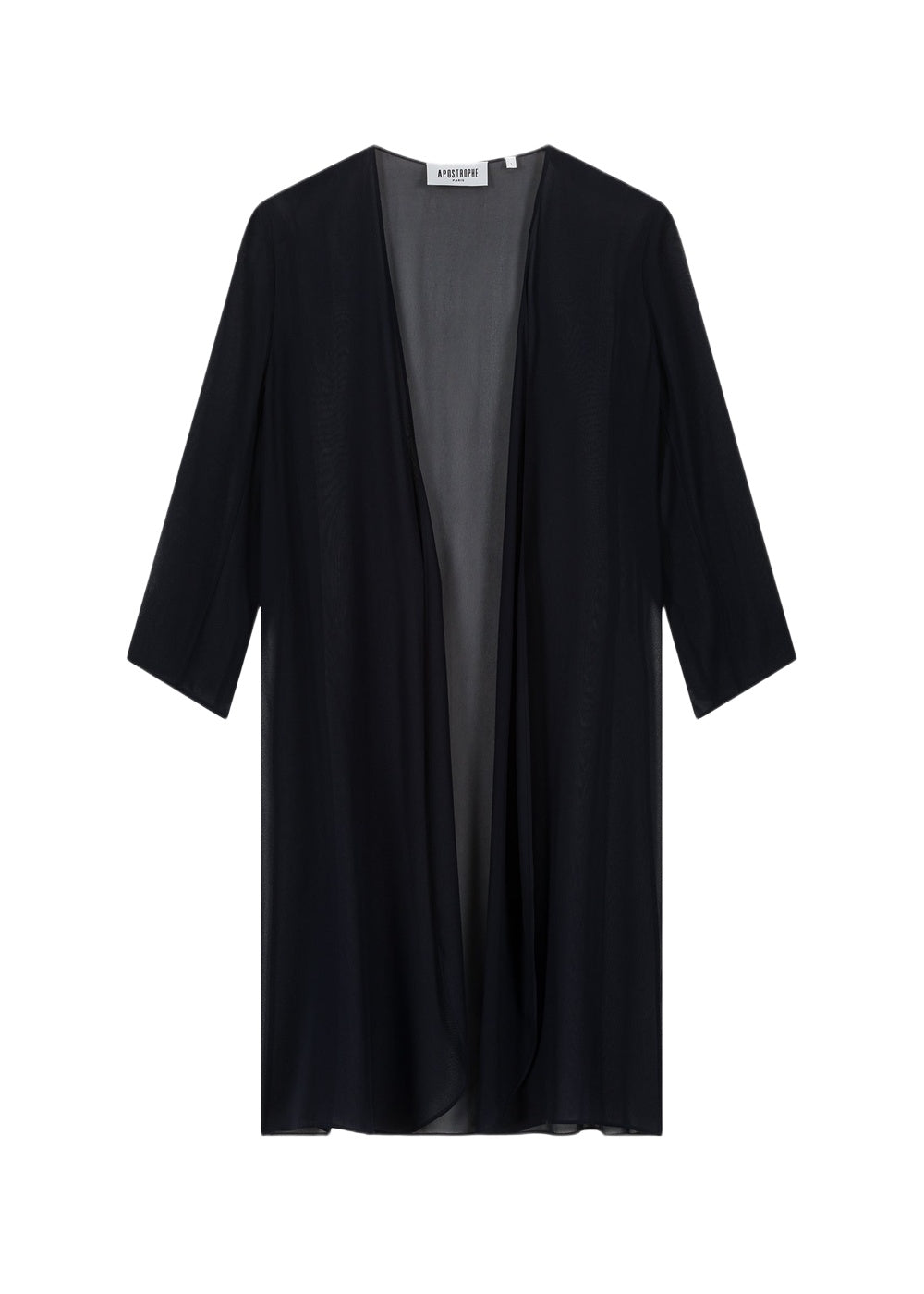 Silk muslin cape - Navy blue