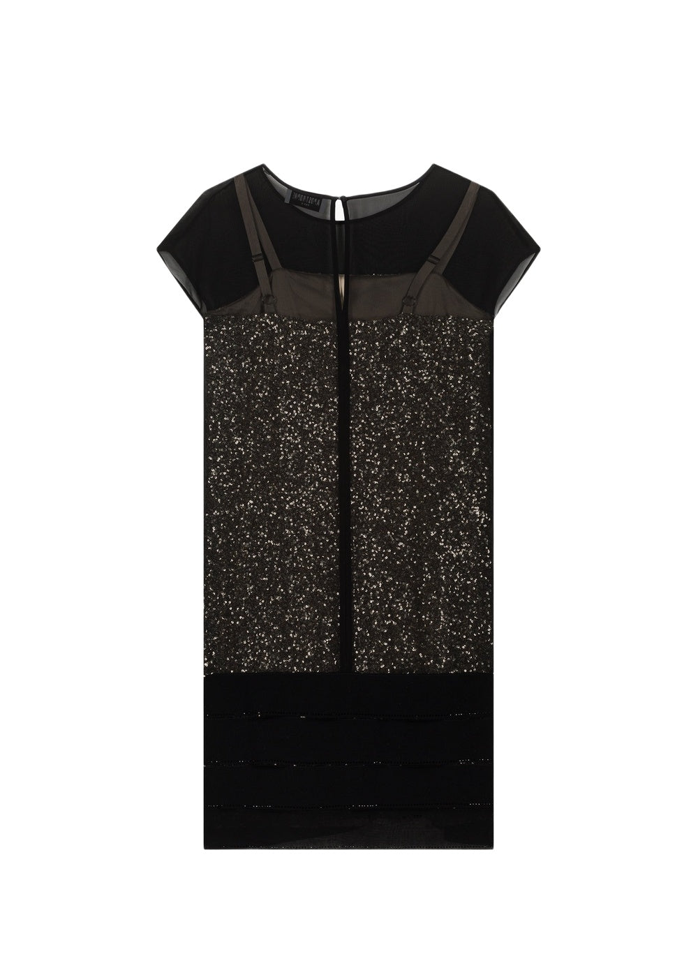 Robe à double porté en soie - Noir & Doré
