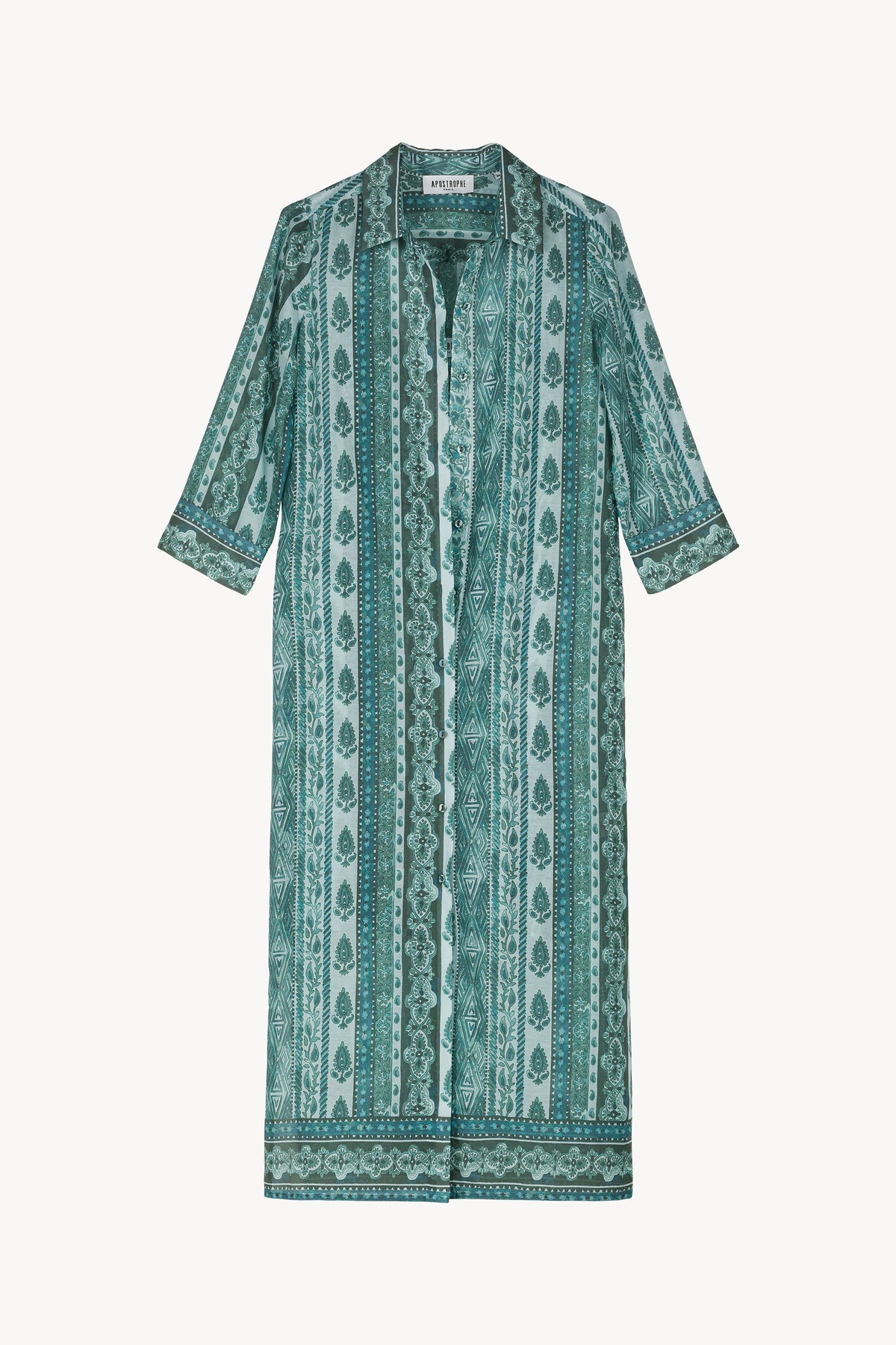 Robe longue chemise - Kaki