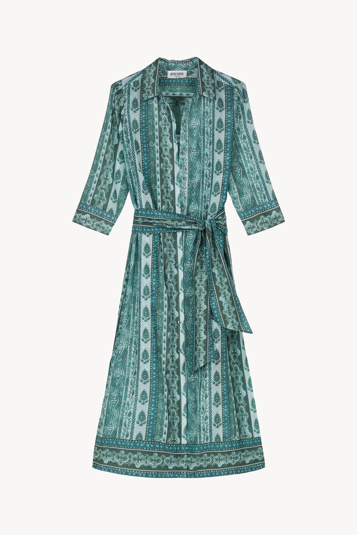 Robe longue chemise - Kaki
