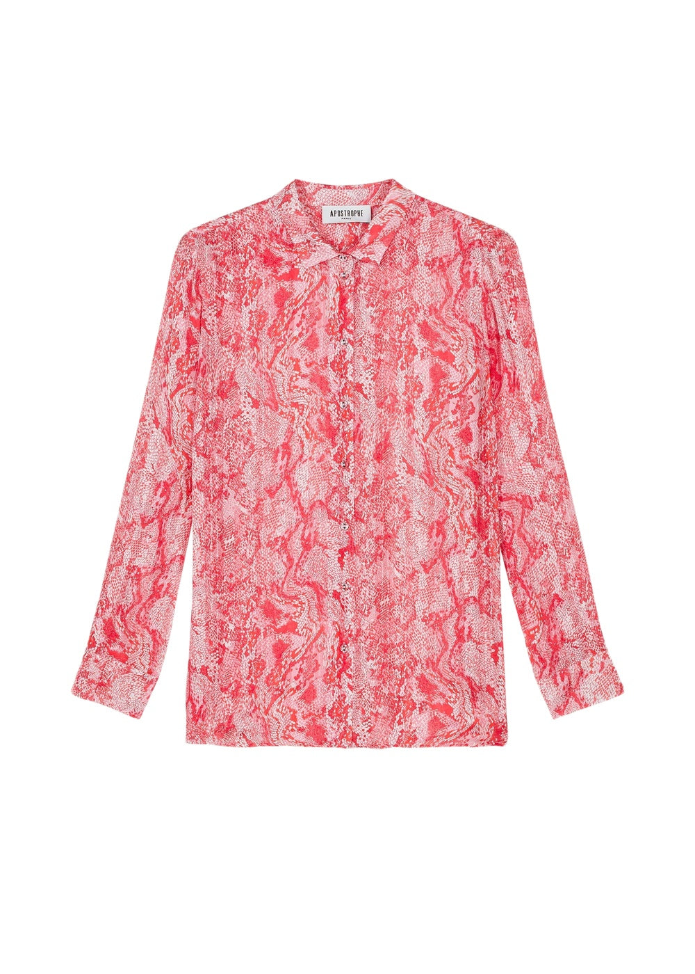 Chemise à motif jacquard - Corail