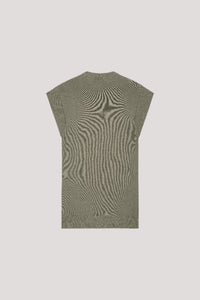 Gilet avec franges daim - Kaki