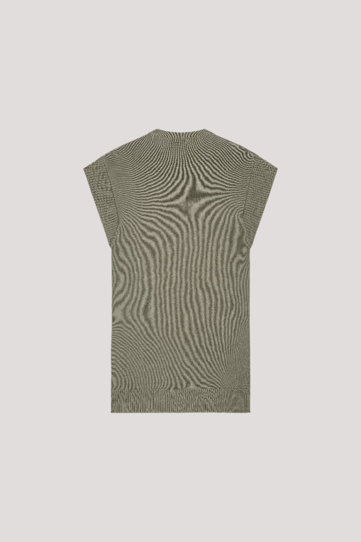 Gilet avec franges daim - Kaki