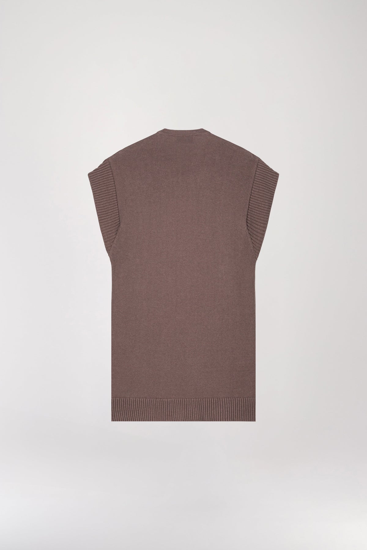 Gilet avec franges daim - Taupe Moyen