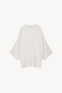 Pull grand volume col v - Blanc Optique