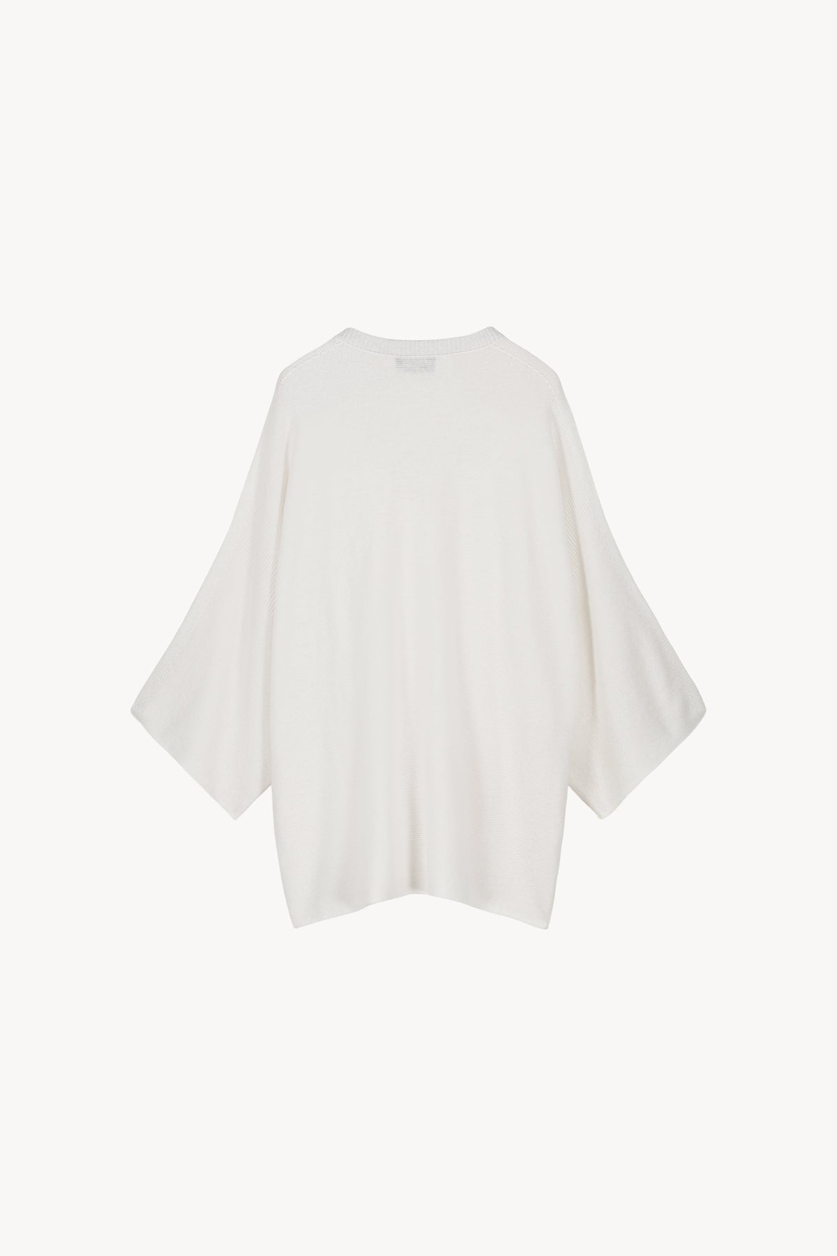 Pull grand volume col v - Blanc Optique