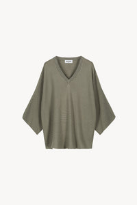 Pull grand volume col v - Kaki