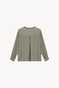 Pull bi-matiere - Kaki